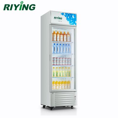 China 278 Liter Visi Cooler Showcase Fridge Commercial Glass Door Single-temperature Refrigerator for sale