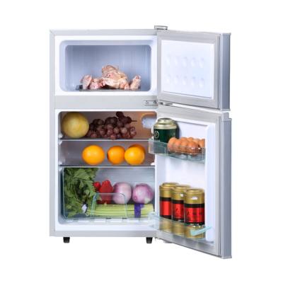 China BCD-98 Small French Door Refrigerator Top Freezer Fridge Freezer COMPRESSOR 98 Two Liters for sale