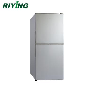 China COMPRESSOR Double Door And Top Freezer 205 Liter Stainless Steel Household Fridge BCD-205 for sale