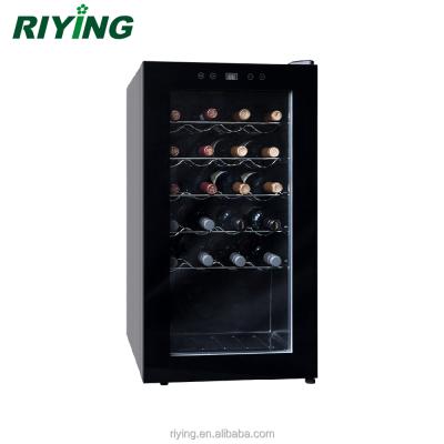 China Hotel 24 Bottled Zone Single Cooler Compressor Wine Fridge for sale