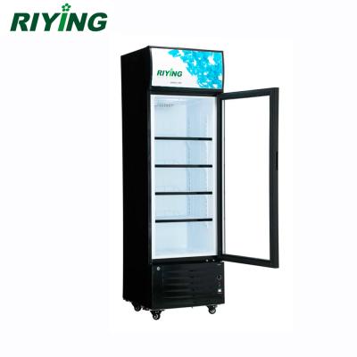 China 198 Liter Single Door Vertical Upright Showcase Display Single-temperature Refrigerator For Beverage for sale