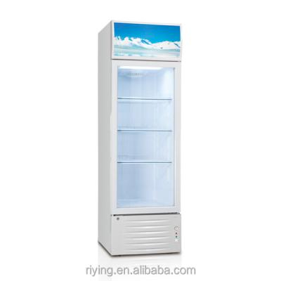 China 198 Liter Upright Showcase Display Chiller Single-temperature Chiller Refrigerator for sale