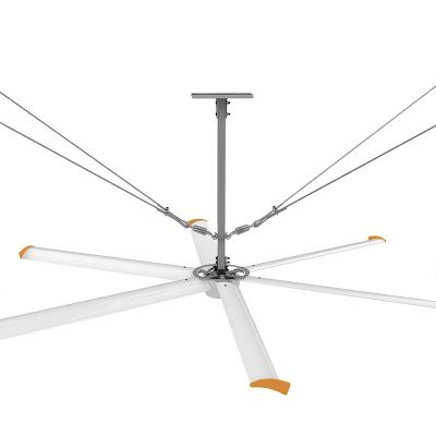 China 20FT Gym 20FT Large Blades HVLS Industrial Permanent Magnet Brushless Ceiling Fan 6 for sale