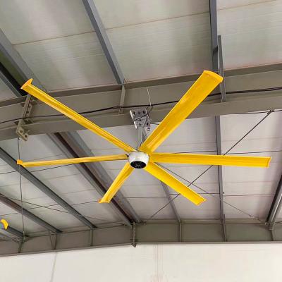 China Hotel 7ft Hvls Large DC Ceiling Fan Industrial Brushless Barn Fan for sale