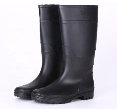 China Oil PVC Non Slip Acid Resistant Black Oil Water Resistant Alkali Safety Men's Rain Boots For Work for sale