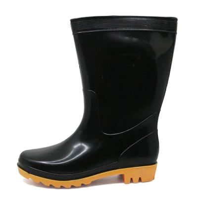 China Agriculture Water Proof Acid Resistant Non Safety PVC Rain Plastic Gum Boots For Men for sale