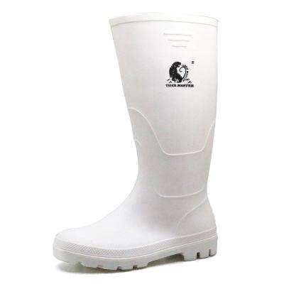 China Cheap Food Industry PVC Safety Light Weight Anti Slip Oil Proof White Lightweight Acid Resistant Water Non Rain Boots for sale