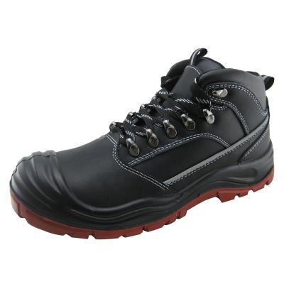 China Puncture Proof Puncture Proof Toe Black Toe Sole Steel Leather Oil Resistant Men Work Safety Shoes Safety for sale