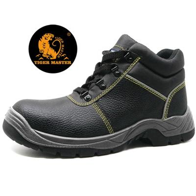 China Steel Toe Black Toe Cap Steel Oil Resistant Hard Work Safety Shoes for sale