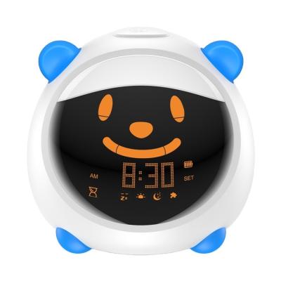 China Sleep Training Children Sleep STANDARD Model Exercising LCD Cartoon Light Funny Night Alarm Clock for sale