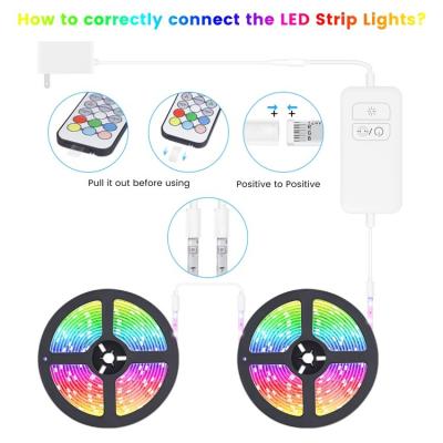 China Color sensor lux LED colorful light neon strip lights RGB led strip lights kit SMART RGB led strip LED strip light for sale