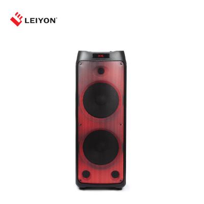 China Dual 12 Inch Flame Light Effect Party Box High Power Wireless Bluetooth Party Wireless Speaker with FM/USB/MIC for sale