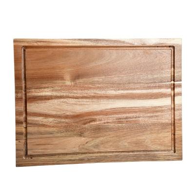 China Customized Yieryi High Quality Sustainable Size Natural Walnut Wood Board With Groove Cutting Board For Kitchen for sale