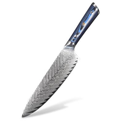 China New Arrival Viable Professional 67 Layers Damascus Steel Chef Knife 8 Inch Kitchen Knife for sale