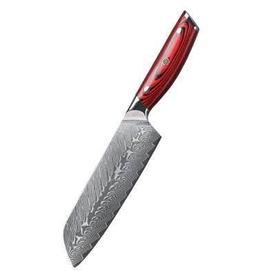 China Viable Professional Santoku Knife Manufacturer High Quality Stainless Steel Chefs Damascus Steel Kitchen Knives for sale