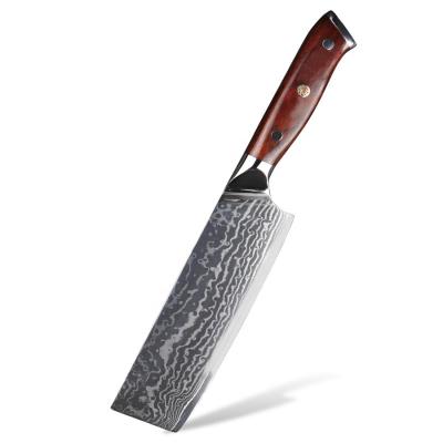 China Professional Quality 7 Inch 67 Layers Damascus Knife VG10 7 Inch Cleaver Knife Japanese Handmade Steel Nakiri High Quality Viable for sale