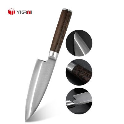 China 7 Inch Viable Sharp Luxury Single Bevel Excellent Single Bevel Japanese Handle Kitchen Knives Salmon Filleting Deba Knife for sale