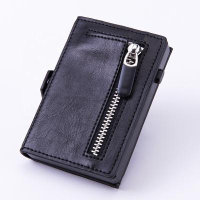 China 2020 New Minimalist Style RFID Crazy Horse Leather Men's Wallet With RFID Blocking for sale