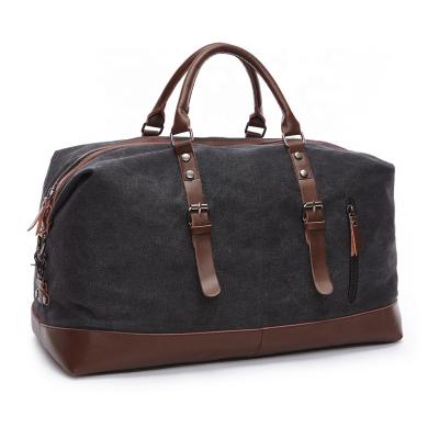 China ENGLAND STYLE Portable Handbag Vintage Canvas Shoulder Large Capacity Fleece Travel Bags Unisex Duffel Bag for sale