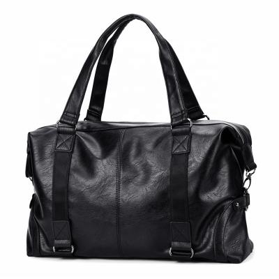 China High Quality Men's Large Capacity Travel Tote Bag PU Portable Sports Leather Waterproof Travel Bag for sale