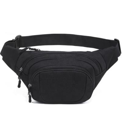 China Water Proof Fashion Black Fanny Pack Polyester Durable Organizer Waist Bags for sale