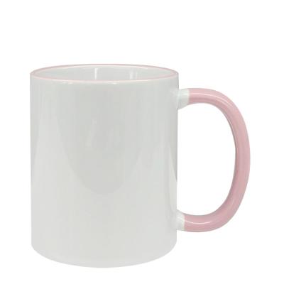 China Beautiful Design Grade Style Gloss Color Viable Top Popular Ceramic Cup Sublimation Ceramic White Empty Mug for sale