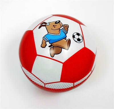 China Recyclable Soccer Ball Perfect Round Tin Tin Box For Gifts Metal Packaging Boxes Gift Tins Package Custom for sale