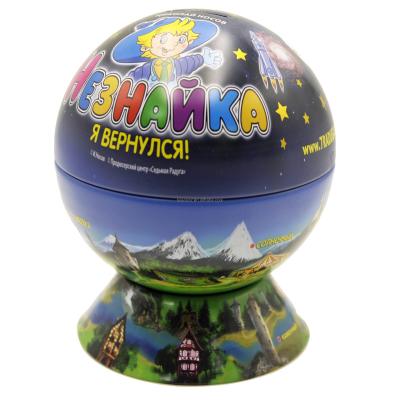 China Christmas Tree Decoration Tn Globe Ball With Custom Design Made By T1 Grade Metal Tins For Coin Saving for sale