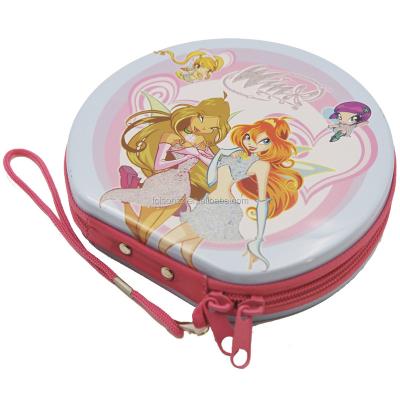 China Customized Metal CD Tin Case Zipper Tin Can Box NIK_9098 CD for sale