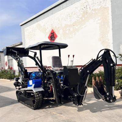 China Rotary 50HP Dry Land Crawler Tractor Cultivators With Excavator for sale