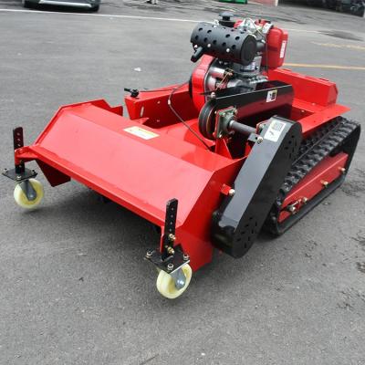 China Gartenrasenmäher Flail Rasenmäher Obstgarten Crawler RC Rasenmäher Traktor zu verkaufen