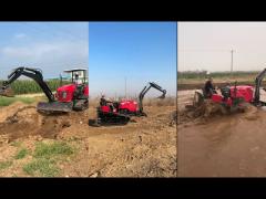 80Hp crawler tractor with excavator