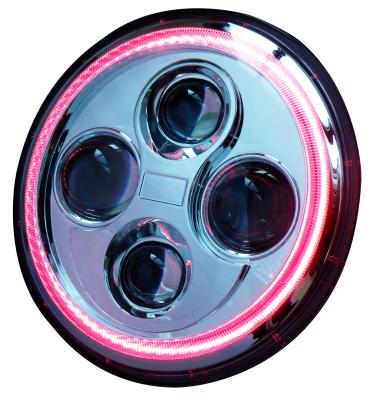 Chine L'ange rouge de 7 phares ronds de pouce LED observe 12 - 24V C.C 5500k - 6000k à vendre