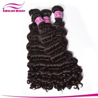 China Deep wave NO--processed with human curly hair malaysian curly bundles,yaki deep curly hair,virgin hair salt and pepper cheap hair for sale