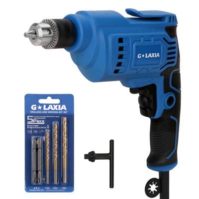 China Hot Sale GALAXIA Interlock Switch Power Tool Product 450w Electric Variable Speed ​​10mm Hand Drill for sale