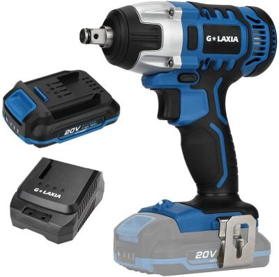 China With Work Light Power LED GALAXIA Power Tools All Metal Speed ​​Construction 20V Cordless Impact Wrench for sale