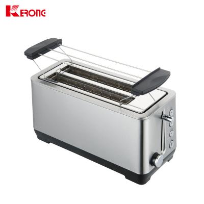 China KRON Wholesale High Quality Black Stone Color 2 Slices Single Slot Pop-up Bread Toasters for sale