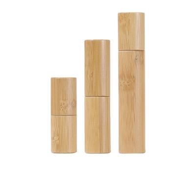 China Recyclable Bamboo 10ml Shell Glass Roller Bottles Empty 3ml Essential Oils With Bamboo Stainless Steel 5ml Rollerball Container With Ball for sale