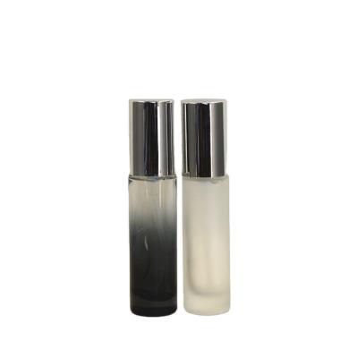 China Custom 10ml 15ml Cosmetic Wholesale Glass Aluminum Glass Spray Black Empty Perfume Pump Bottle for sale