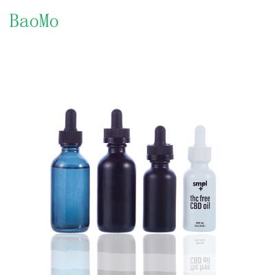 China Personal Care 1OZ 2OZ 3OZ 15ml 30ml 60ml 120ml Boston Round Essential Oil 2 Ounce Bottle Matte Black Dropper Bottle Glass Dropper Bottles for sale