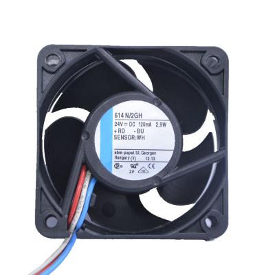 China Building Material Shops 614 N/2GH DC 24V 0.12A 2.9W 60x60x25mm 6025mm 6CM Fan for sale