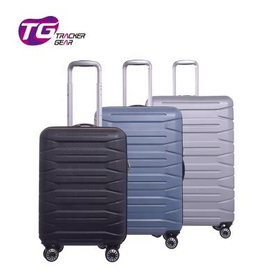 China New Design ABS Hardside Shell 8 Wheels Hardside Double Spinner Suitcase Trolley Case 3 Pieces Luggage Set Hard Shell Carry On for sale