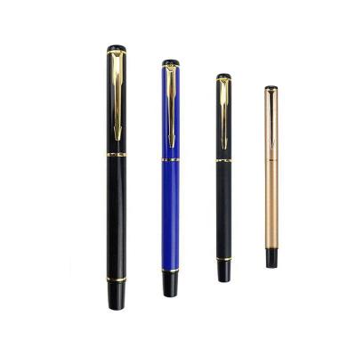 China Luxury metallic gold metal gel pen 0.5 ink normal high quality gelpen stationery with logo for sale