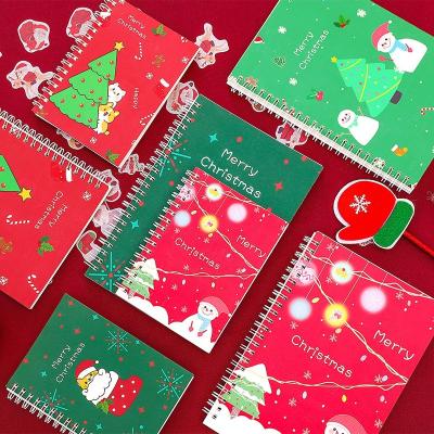 China Easy Enrolling Christmas Box New Year Gifts and Crafts Classmate Present Spiral Elegant Custom Printing Notebook Cover Pocket Design for sale