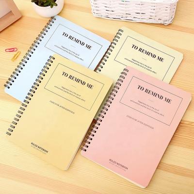 China Promotional A5 Easy Enrollment Customs Vocabulary Pastel Coil Sublimation Bulk Cover Spiral Ring Notebook Custom Printing With Logo for sale