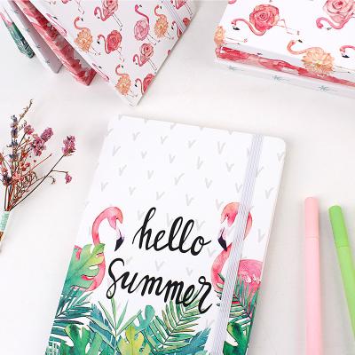 China Vegan easy journaling travelers custom printing a5 200 page lay a6 flat a7 school 300 sheet notebook wholesale flamingo paper cover for sale