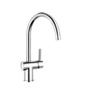 China Without Slide Bar Hot Selling Brass SUS 304 Hot And Cold Mixer Tap Brushed Gold 360 Degree Rotating Kitchen Faucet Mixer Tap for sale