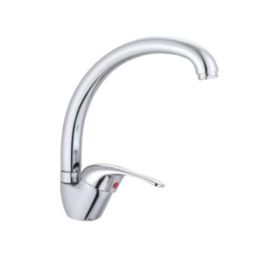 China Without Slide Bar Hot Selling Deck Mounted Brass Kitchen Faucets Manufacturer Single Handle Hot And Cold Mixer Tap for sale