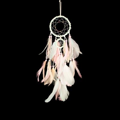 China CLASSIC Rainbow Dreamcatcher Unicorn Dreamcatcher Feather Catchers Wall Decor Handmade White Handmade Dreamcatcher Decor for sale