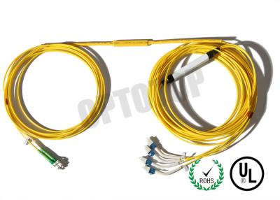 China Módulo del acoplador del cable de la fibra óptica Y de la chaqueta amarilla con el cable del conector 2*4 Corning en venta